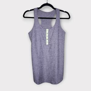 Oiselle Running Racerback Tank Top Spacedye Purple Green Sleeveless Women's 6